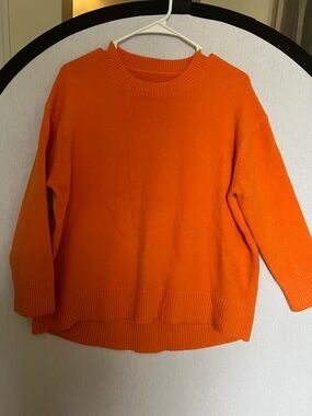 Bright Orange Crewneck Women's Sweater